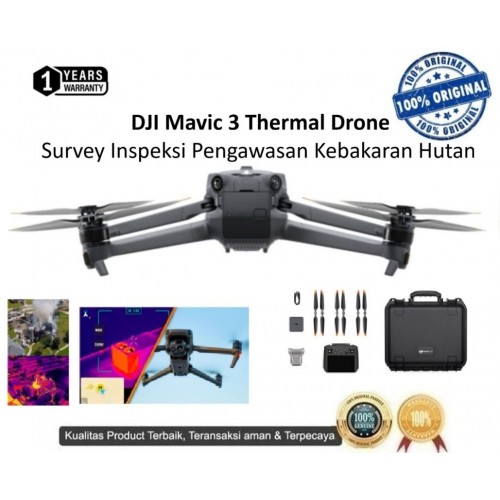 DJI Mavic 3 Thermal Drone Survey Inspeksi Pengawasan Kebakaran Hutan